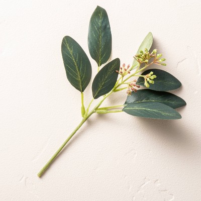 7" Mini Faux Long Leaf Eucalyptus & Berry Plant Stem - Hearth & Hand™ with Magnolia