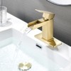 Cobbe Single Handle Bathroom Sink Faucet for Vanity Single-Hole with Pop-Up Drain Bathroom Faucet Brushed Gold - 3 of 4