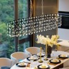 18.9"Modern Crystal Chandelier for Living-Room Round Cristal Lamp Luxury Home Decor Light Fixture,Gold+Black - 4 of 4