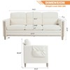 GustoWave 79.5" Velvet Sofa Couch, Comfortable Solid Wood Frame 3-Seater Sofa, Soft Cushions, Sofa Couch for Living Room (Beige) - 2 of 4