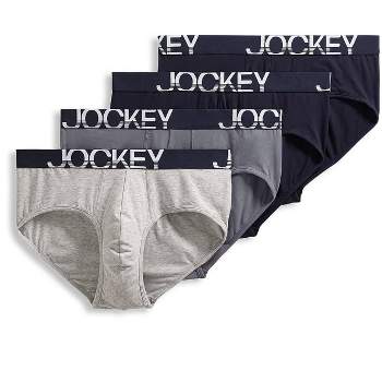 Jockey Elance 3 Pack Men's Low Rise Bikini Briefs NEW Large White Old Stock