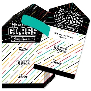 Big Dot of Happiness Still Got Class - High School Reunion Party Game Pickle Cards - Truth, Dare, Share Pull Tabs - Set of 12 - 1 of 4