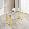 VYNXARIA Console Tables - Stainless Steel Glass Side Table, Golden Clear - 3 of 4