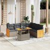 vidaXL Garden Sofa Set Grey PE rattan Large Modular Garden Sofa Set - 2 of 4