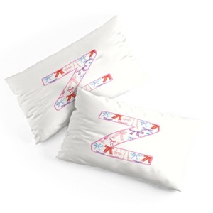 Deny Designs King April Lane Art Fancy Bow Monogram Z Microfiber Printed Pillow Sham - 1 of 3