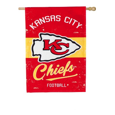 Evergreen Team Sports America Kansas City Chiefs NFL Vintage Linen House Flag, 28 x 44 inches