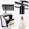 HBEZON 41'' Pendant Light, 6-Light Height Adjustable Hanging Lamp, Industrial Metal Wood Chandelier for Kitchen Island, Dining Room, Foyer - 4 of 4