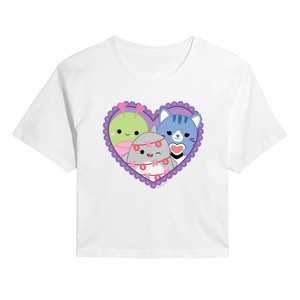 Women's - Squishmallows - Squish Heart Cropped Graphic T-Shirt - 1 of 4