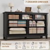 Homhougo 7 Drawer Dressers for Bedroom, Wood Dresser for Closet, 54" Wide Chest Dresser, Modern Chest of Drawers for Living Room Hallway - 3 of 4