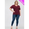 Slickblue Women's Plus Size Short Sleeve Tee, Soft Stretch Fit, Classic Round Neck, 10 Color Options, Size 1XL-3XL - 2 of 4