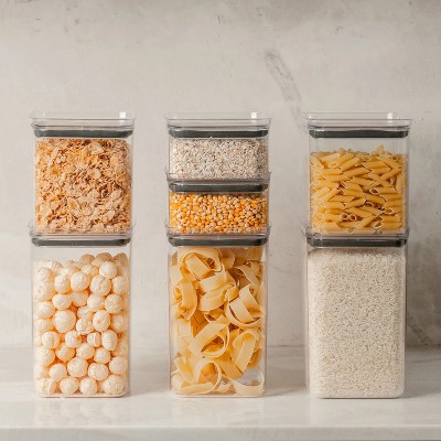 OU Airtight Food Storage Container 9.7 Cup, BPA Free, Clear Plastic Food Storage Container with Leak Proof Lid, Stackable Kitchen Organizer — фото 7