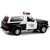 1996 Ford Bronco Police Black and White Oklahoma Highway Patrol "Artisan Collection" 1/18 Diecast Model Car by Greenlight - 3 of 3