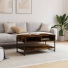 vidaXL Coffee Table Smoked Oak 35.4 in.x19.7 in.x17.7 in. Engineered Wood - 3 of 4