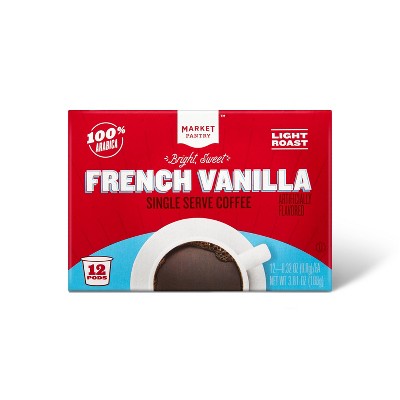 French Vanilla Light Roast Coffee - Single Serve Pods - 12ct - Market Pantry™