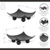Cheung's Clyne Curved Black Wood Trays on Wood Orbs - Large - 2 of 4