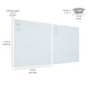 ECR4Kids MessageStor Magnetic Dry-Erase Glass Board with Magnets, 17.5in x 17.5in, 2-Pack - 2 of 4