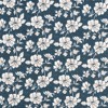 No. 918 1pc 54"x14" Mistral Floral Print Semi-Sheer Rod Pocket Kitchen Curtain Valance Indigo - 3 of 4