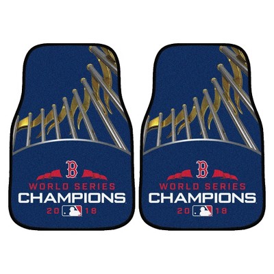 MLB Boston Red Sox World Series Champions Carpet Car Mat Set - 2pc