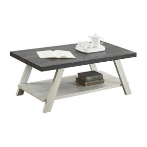 NicBex Modern Rectangle Wood Coffee Table Set of 3 with Open Storage Shelf for Living Room and Bedroom - 1 of 4