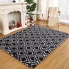 Modern Shag Area Rug Non Slip Fluffy Checkered Rug Geometric Floor Carpet - 2 of 4