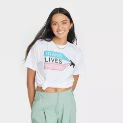 Pride Adult Trans Lives Matter Short Sleeve T-Shirt - White