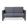 CAVINAS Outdoor Chairs Set with Rectangular Coffee Table, Acacia Wood Outdoor Loveseat, Modern Patio Table and Chairs Set for Garden - 3 of 4