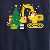 Boys' - Instant Message - Santa Excavator Christmas Presents Graphic Long Sleeve Fleece Sweatshirt - 2 of 4