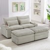 EHMKNP Modern 70.9" Sectional Loveseat Sofa with Storage, Ottomans, 4 Ports & 2 Cup Holders - 3 of 4