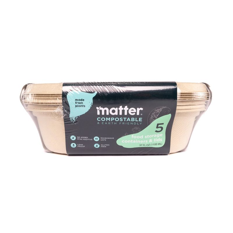 Matter Compostable Food Storage Container - 37 fl oz/5ct, 3 of 9