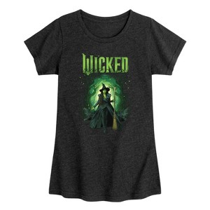 Girls' - Wicked - Elphaba Forest Fitted Short Sleeve Graphic T-Shirt - 1 of 4