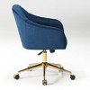 WestinTrends Phoebe Upholstered Velvet Swivel Vanity Office Chair With Wheels - 4 of 4