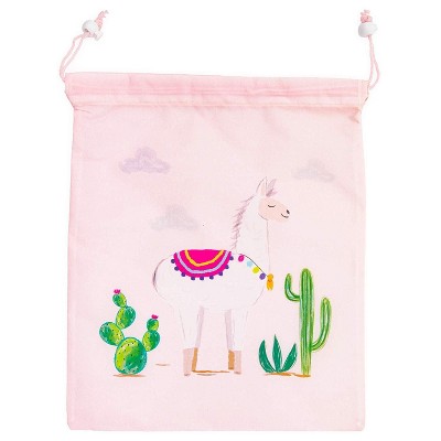 Blue Panda 12-Pack Llama Drawstring Party Favors Gift Bags for Kids (Pink, 12 x 10 in)