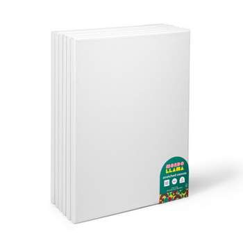 6pk 9"x12" Stretched Canvas White - Mondo Llama™