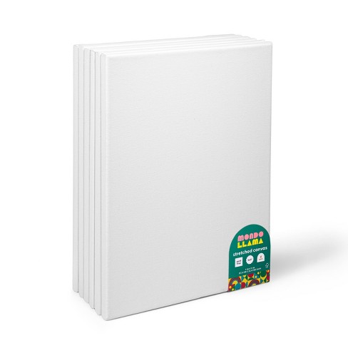 6pk 9x12 Stretched Canvas White - Mondo Llama™ : Target