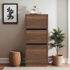 Mshliw Modern Kitchen Sideboard with 2 Sliding Glass Doors, 3 Drawers and Open Shelf, Small Countertop Storage Cabinet for Kitchen, Dining Room - 4 of 4