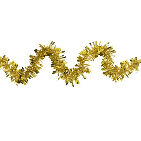 Northlight 50' x 3 Gold Boa Wide Cut Tinsel Christmas Garland - Unlit