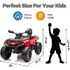 2 Seater Electric Children's Terrain Vehicle, 12V Remote Control Riding Toy Car, Battery Operated Vehicle w/Music, Remote Control, LED Lights - 2 of 4