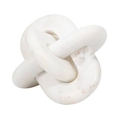 Decorative Object Marble Knot Sculpture for Home Decor - Stylish Figurine and Statues Inspired Living Room Decorations