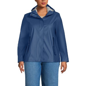 Lands' End Women's Squall Waterproof Rain Slicker Jacket - 1 of 4