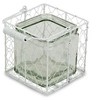 Cheung's Belen Square Glass Jar in White Wire Basket - Large - 2 of 4