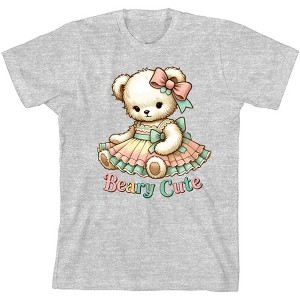 Beary Cute Teddy Bear Boy's Crew Neck Short Sleeve Tee - 1 of 2