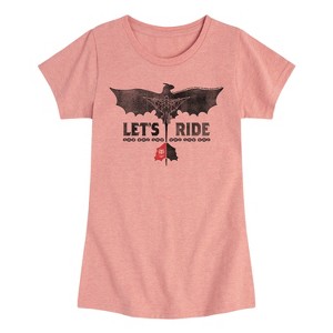 Girls' - How to Train Your Dragon - Lets Ride Fitted Short Sleeve Graphic T-Shirt - 1 of 4