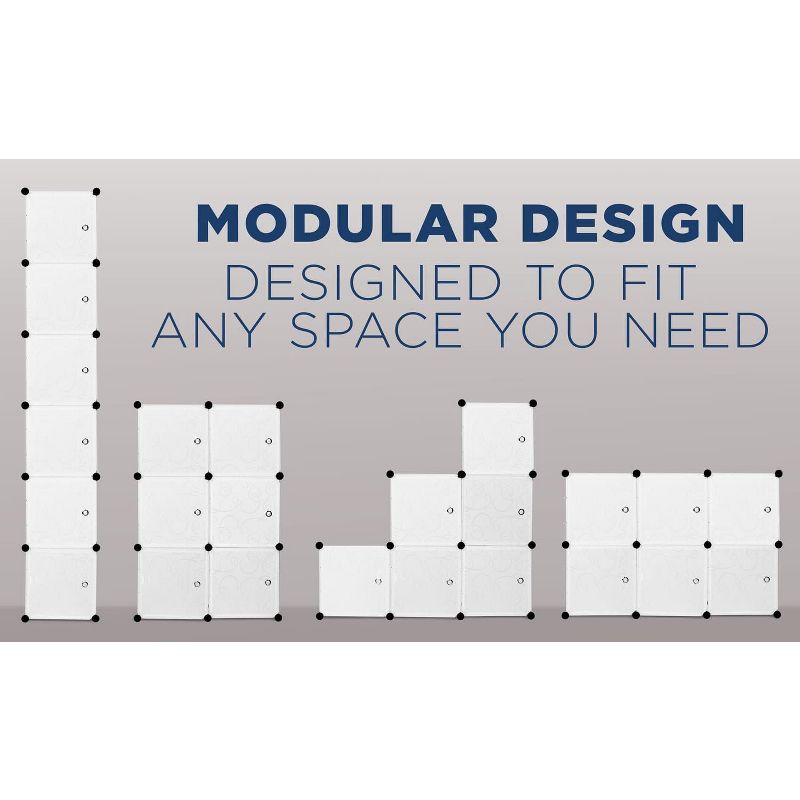 Mount-It! Modular Cube Storage Organizer - 9 Cubes, 3 of 9