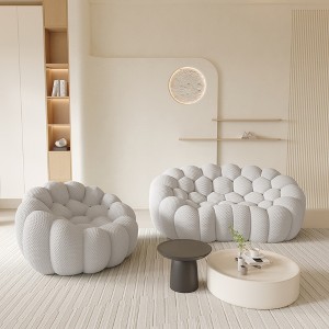 WJShome Single Bubble Chair with Ottoman,Oversized Memory Foam Bubble Lazy Floor Sofa, Modern Upholstered Bean Bag Sofas - 1 of 4