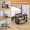 MAYEERTY 3-Tier Bamboo Shoe Rack Bench Compact Storage 286lb Capacity - 3 of 4
