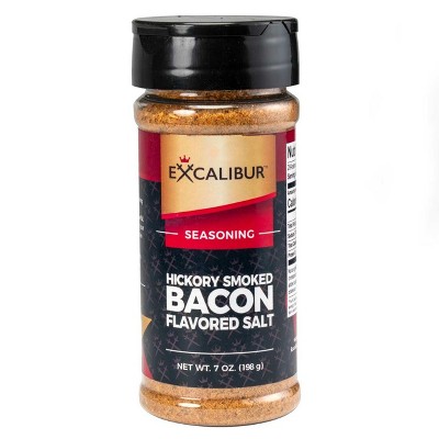 Excalibur Seasoning Hickory Smoked Bacon Salt - 7oz Shaker Bottle