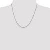 Black Bow Jewelry 0.8mm 14k White Gold Diamond Cut Square Wheat Chain Necklace - 2 of 4