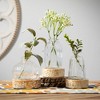 Sullivans 5", 6" & 5.5" Embossed Wood & Glass Vase Set of 3 - 3 of 3