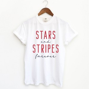 Simply Sage Market Women's Stars and Stripes Forever Short Sleeve Garment Dyed Tee - 1 of 4