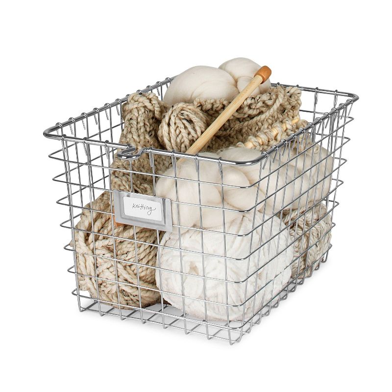 Spectrum Diversified Small Storage Basket Light Silver, 3 of 5